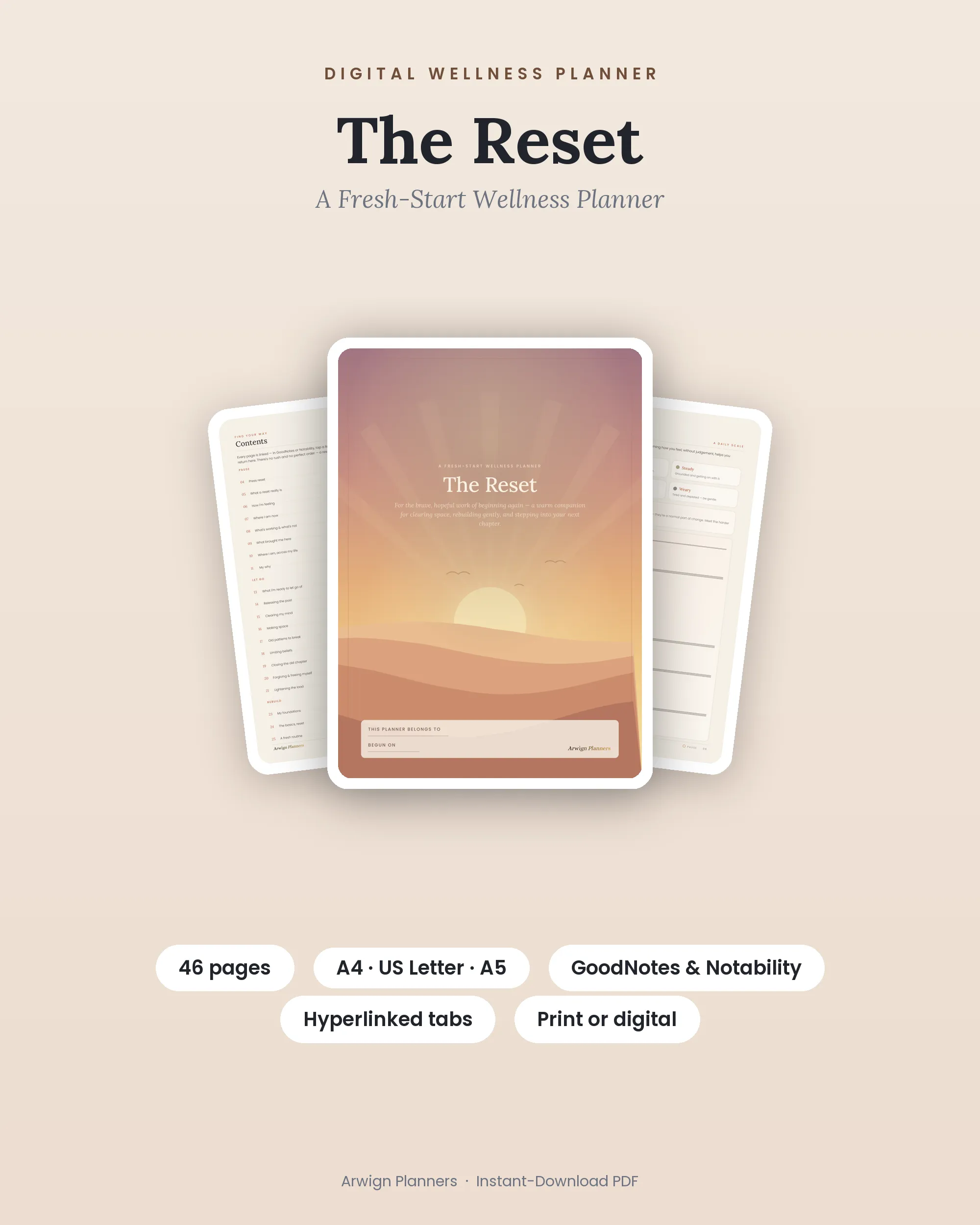 The Reset — A Fresh-Start Wellness Planner cover