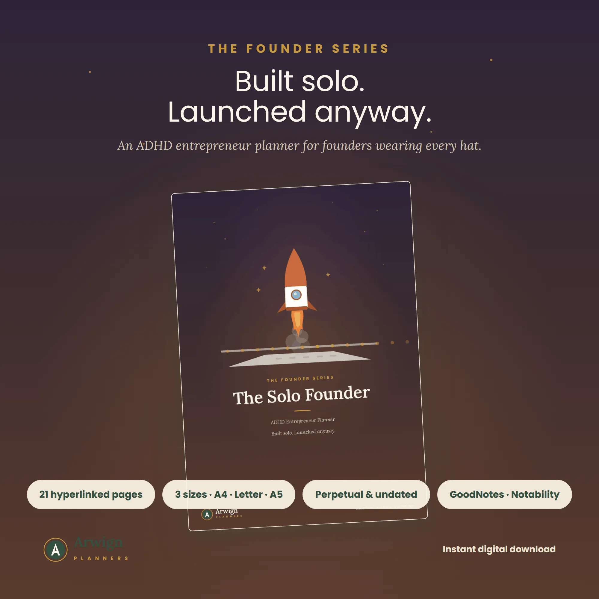 The Solo Founder — ADHD Entrepreneur Planner — image 2