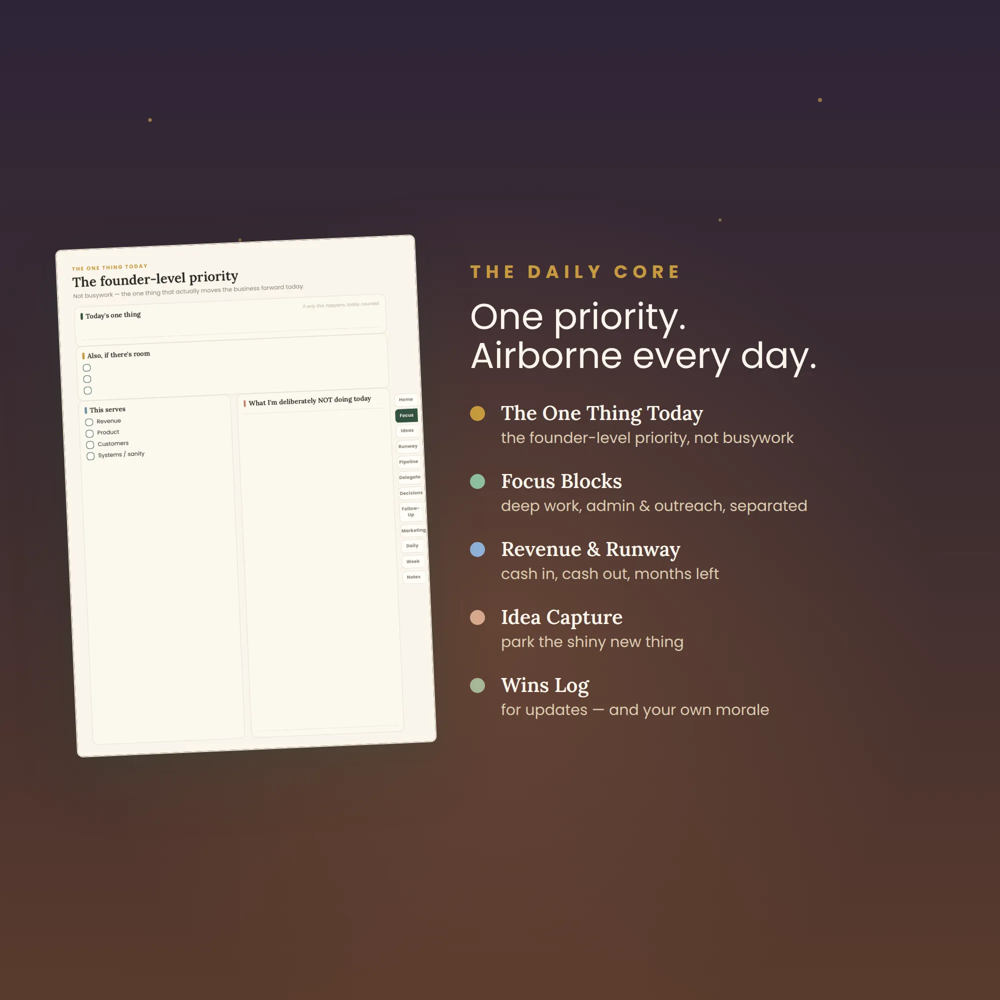 The Solo Founder — ADHD Entrepreneur Planner — image 3