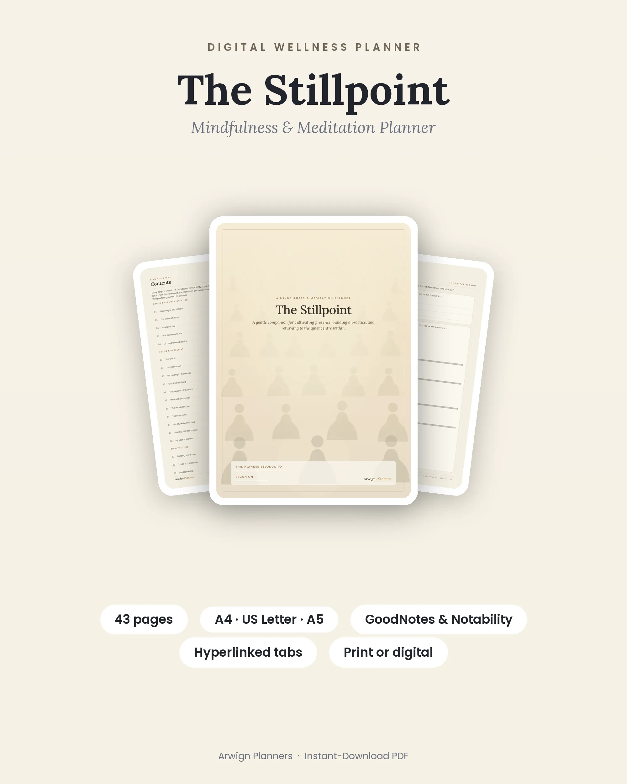 The Stillpoint — Mindfulness & Meditation Planner cover