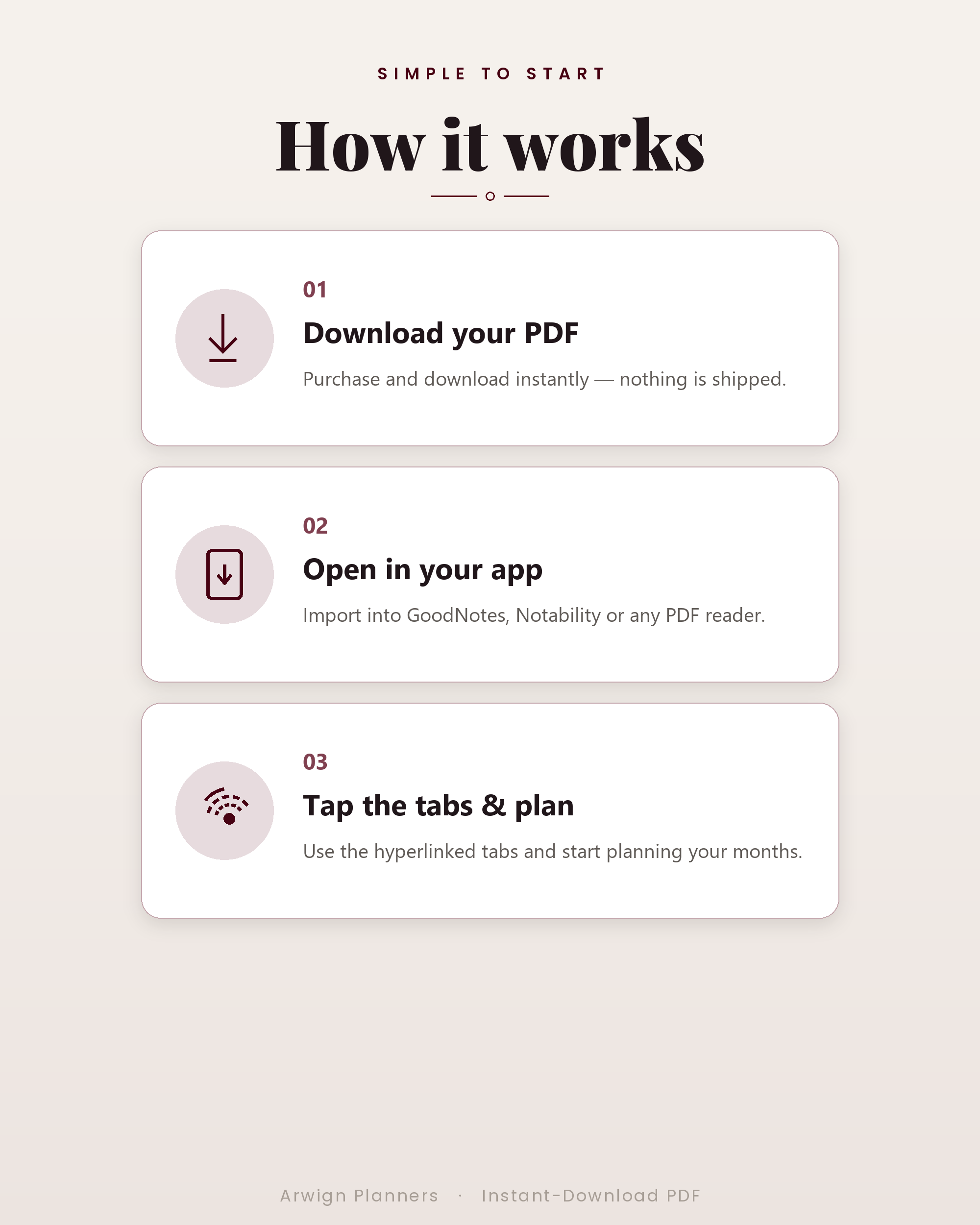 Undated Digital Monthly Planner — Graphite Trace Edition — image 6