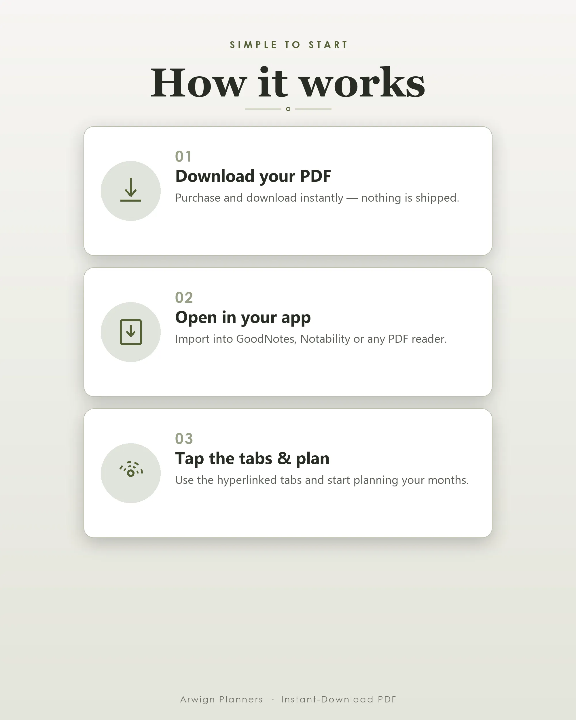 Undated Digital Monthly Planner — Garden Bloom — image 6