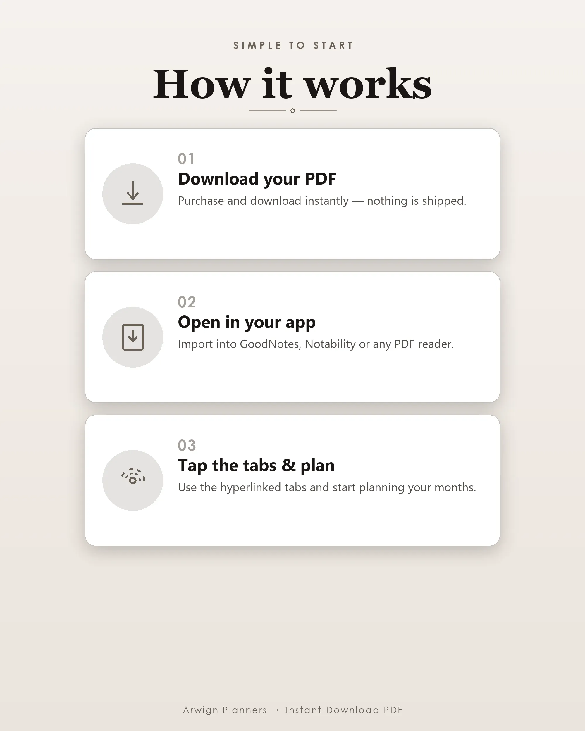 Undated Digital Monthly Planner — Warm Botanica — image 6