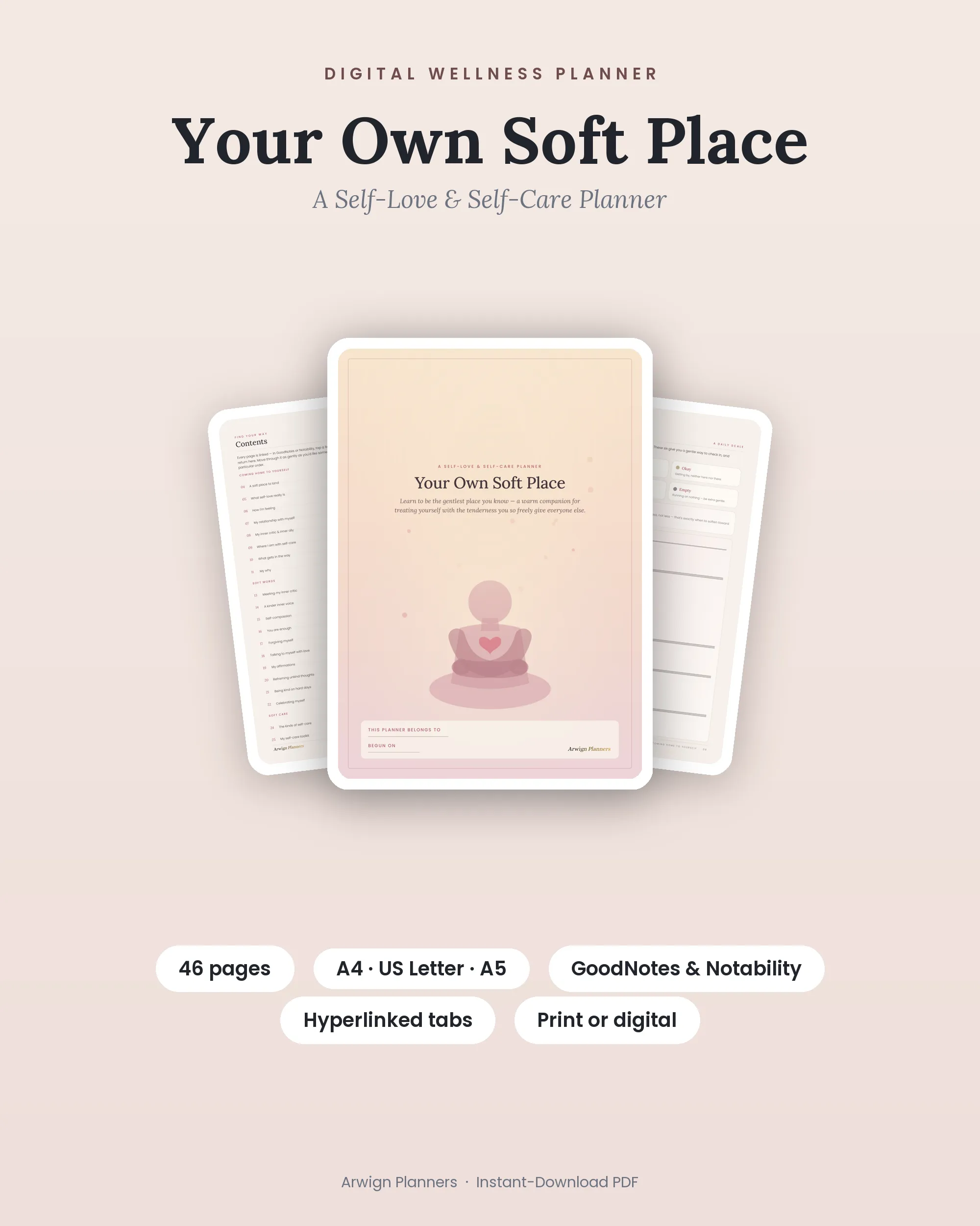 Your Own Soft Place — A Self-Love & Self-Care Planner cover