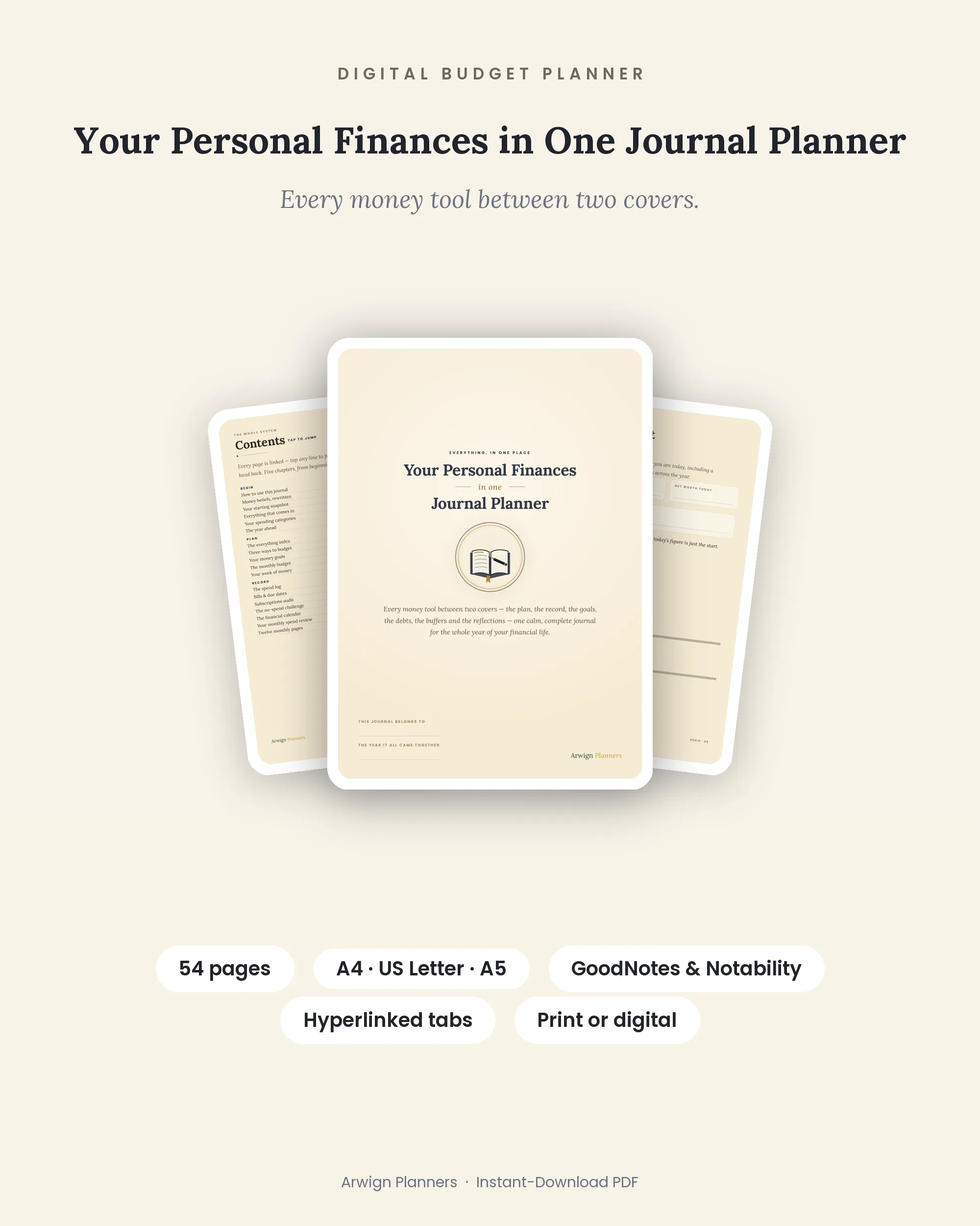 Your Personal Finances in One Journal Planner cover